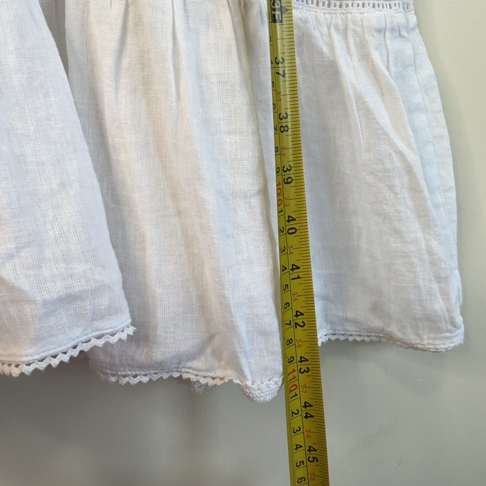 Rails White Kiki Midi Dress Linen Blend V-Neck Button Front Boho Clean Summer - Picture 9 of 9